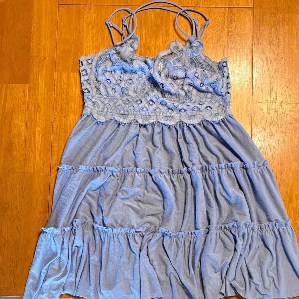 Blue lace dress